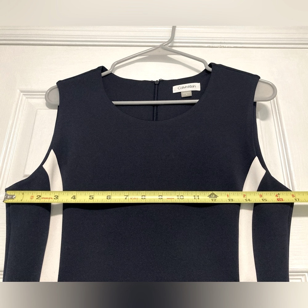 Calvin Klein Navy and White Dress Size 12 - Picture 5 of 6